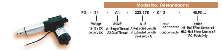 FD Series linear actuator