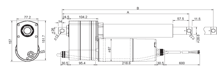 VIA5 Acme Screw Actuator With Limit Switch