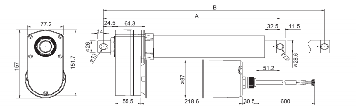 Standard VIA5 Acme Screw Linear Actuators