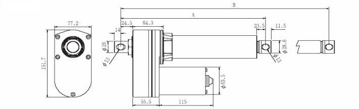 Standard VID8-B Ballscrew Actuator