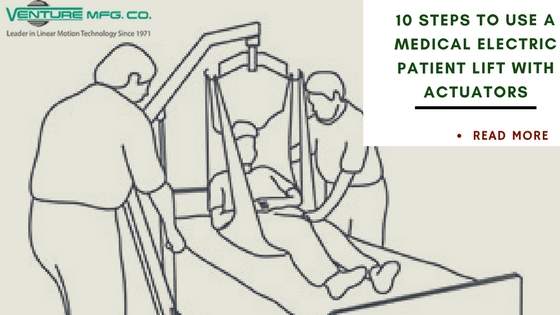 actuator for electric patient lift